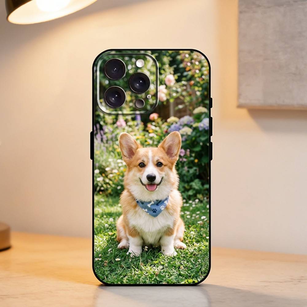 C-Corgi D-Dog    Phone Case For iPhone 17,16,15,14,13,12,11 Plus,Pro Max,XS,Soft Silicone Black Cover