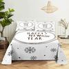 Bed Sheet Set 240x220 Christmas Tree With Pillowcase Letter Green For Single Double Beds Kids Adult 3D Bedding Texile Twin Full