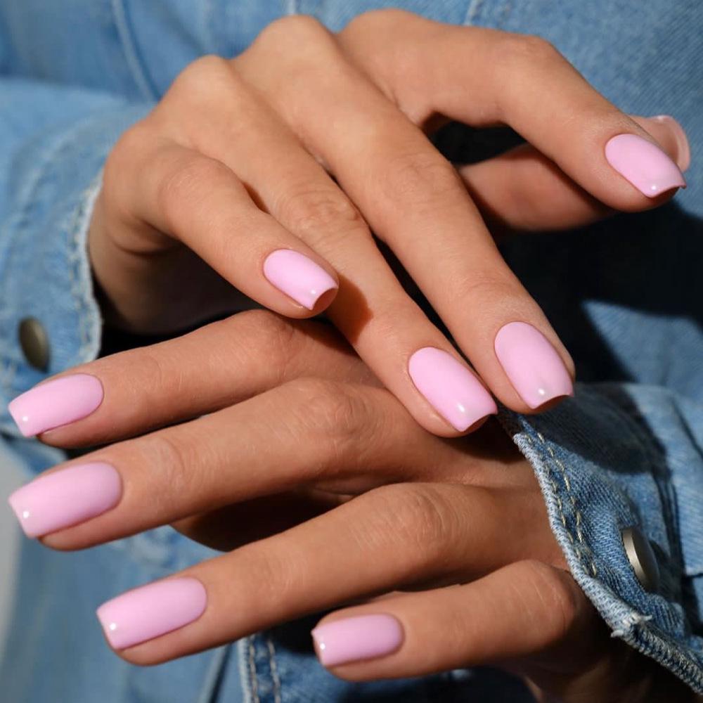 Damskie Proste Średnie i Długie Jednokolorowe Naklejki do Noszenia Nail Art