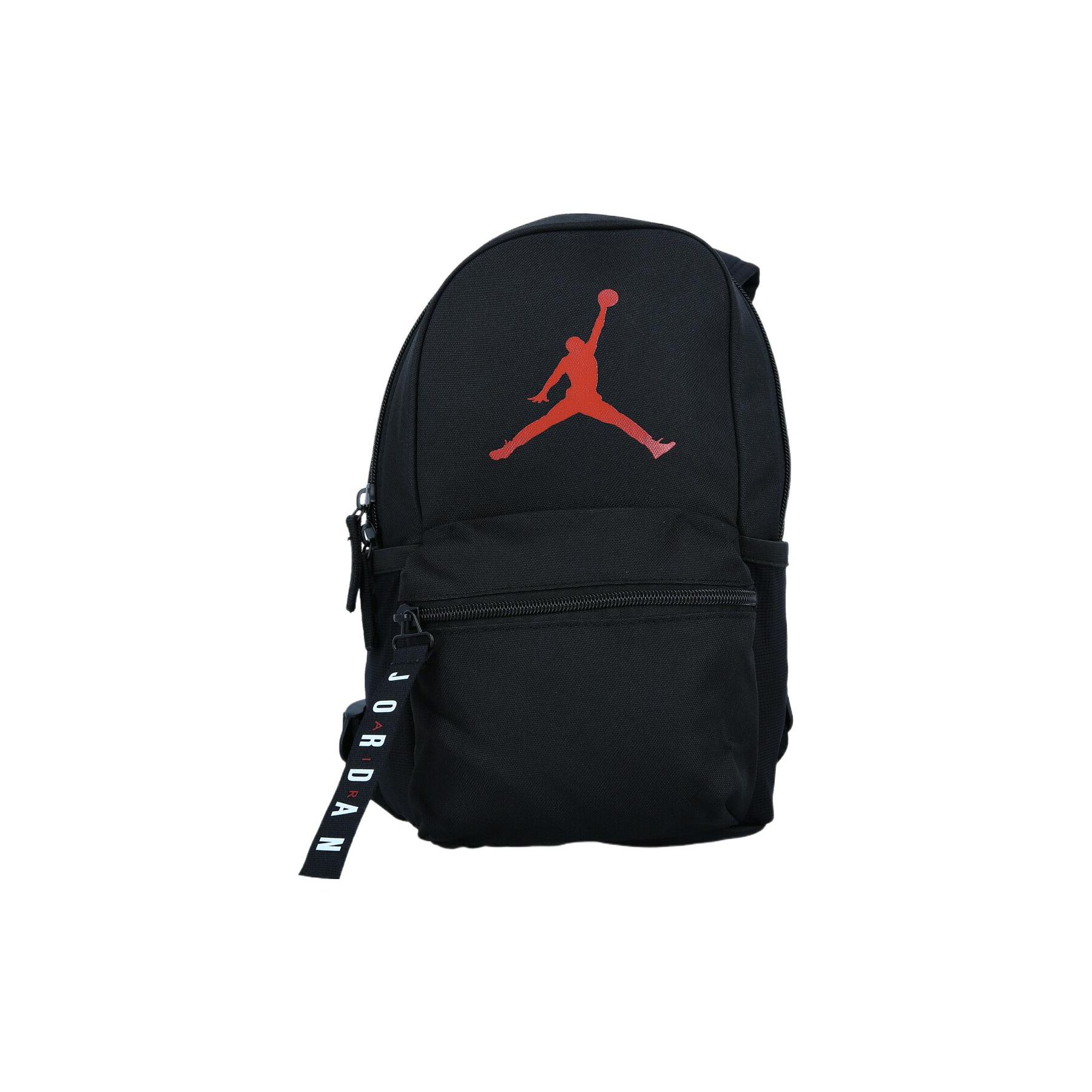 Jordan Logo Zipper Polyester Backpack Small Unisex backpack Black 7A0346-KR5 Small