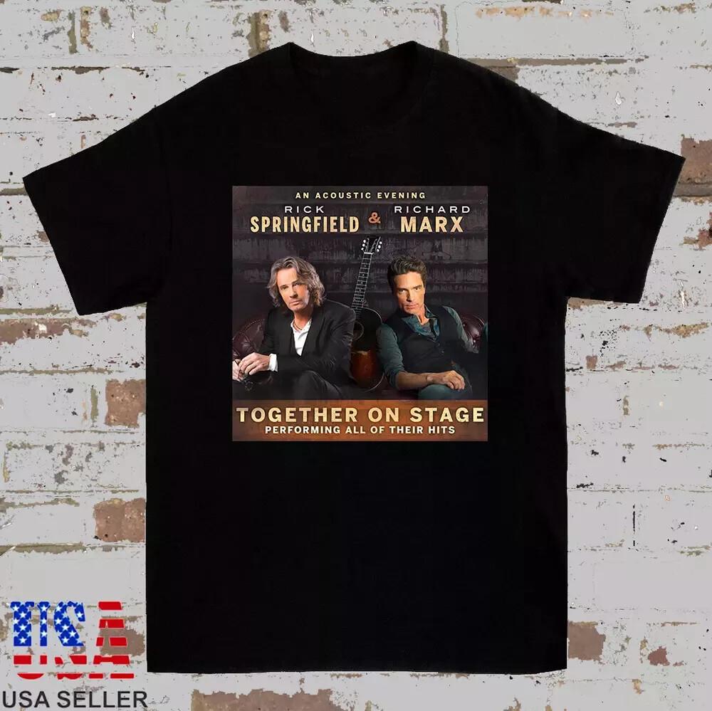 Rick Springfield Richard Marx On Tour 2024 T Shirt Full Size S5XL Unisex T-Shirt XXXL