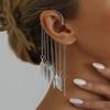 Non Pierced Metal Tassel Ear Hook Earrings 1Pair Without Ear Hole Elegant Fashion Jewelry for Women Work Attire