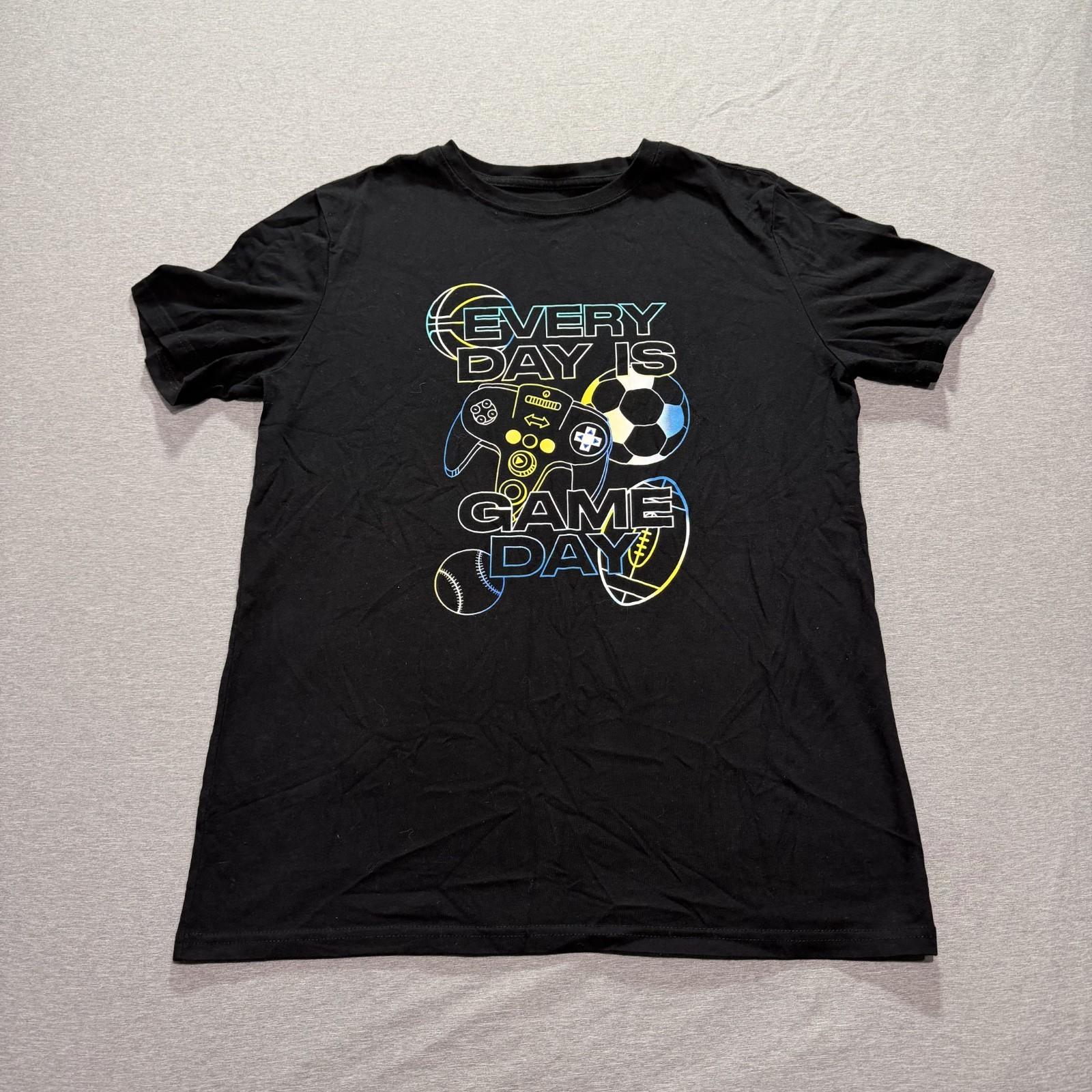 Xersion T Shirt Men s XL Graphic Print Everyday Is Game Day Lounge Black Tee XXXXL