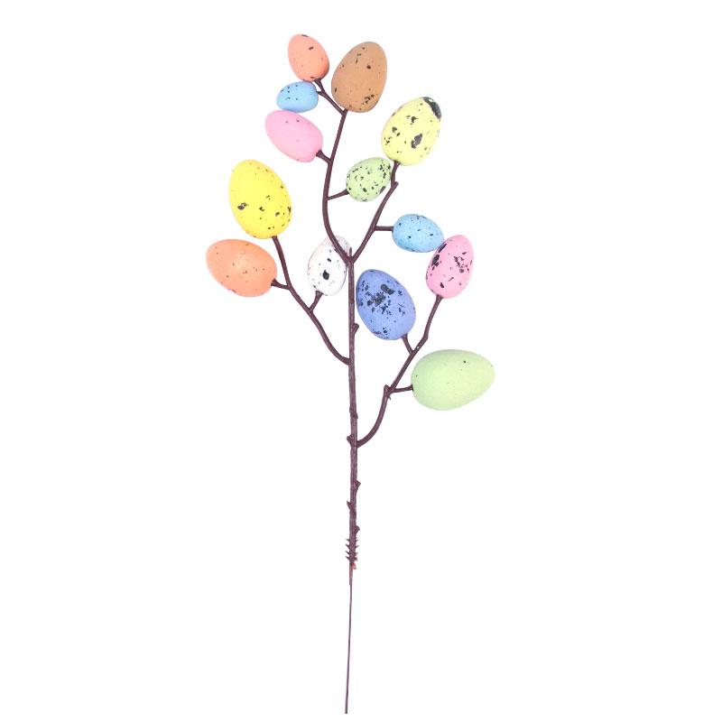 

Easter Egg Tree Branch Colorful Foam Fake Artificial Flower DIY Easter Decoration Wedding Festival Party Home Accessories Supply