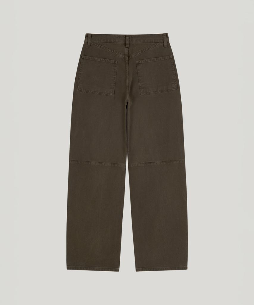 Poeteuseoul Curve Dyed Pants_Brown