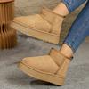Winter new big-headed snow boots thick-soled velvet thickened bread cotton shoes women's warm short boots