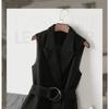 Suit Vest for Women Spring and Trendy Design Flesh-covering Lace-up Layered Sleeveless Jacket