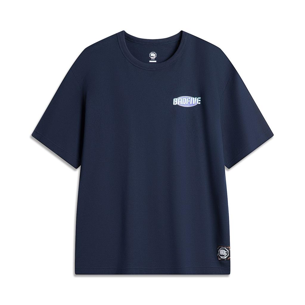 Li Ning T Shirt Men's Dark Marine Blue AHSU149-6