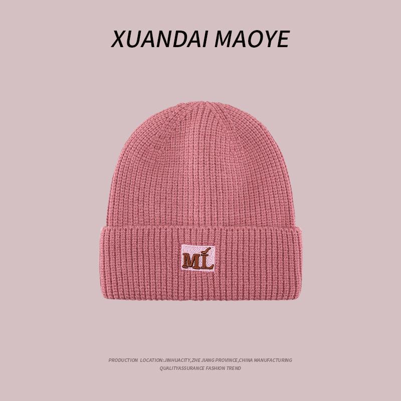 Autumn and Winter Wool Hat for Women Plush New Korean Knitted Hat Versatile Warm Ear Protection and Thickened Fashion