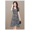 Letní dámské květinové šifonové přiléhavé dámské nové letní šaty