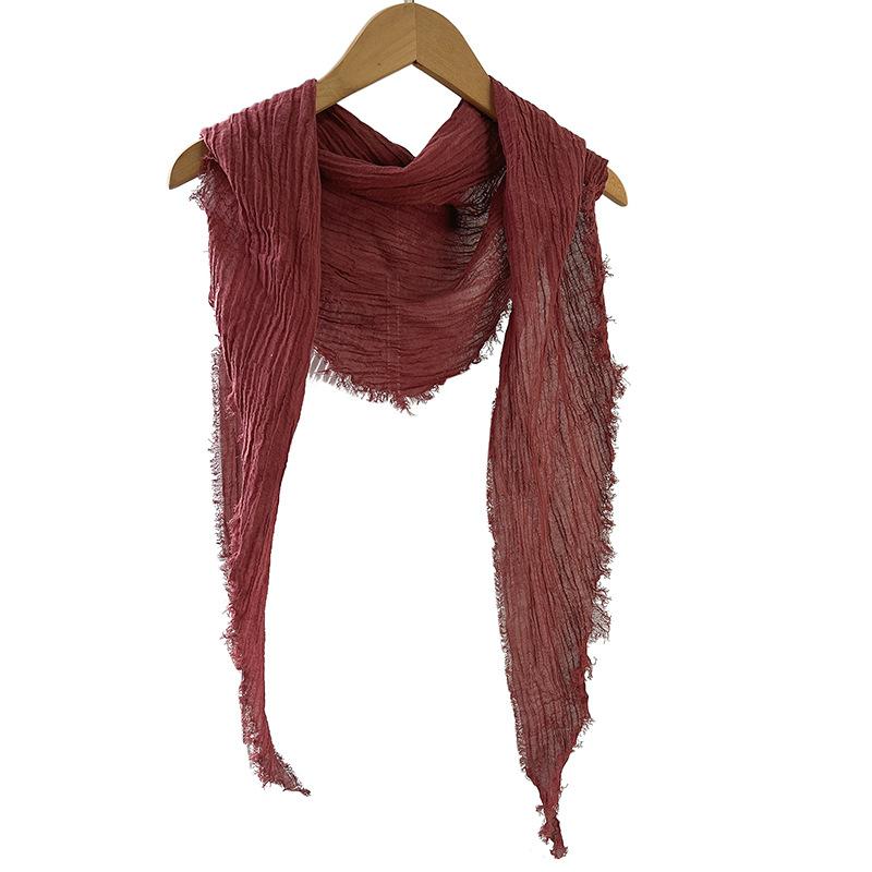 Creative Ramie Cotton Scarf Zen Dance Tara Yarn Texture Lengthened Scarf Women'S Thin Literary Shawl