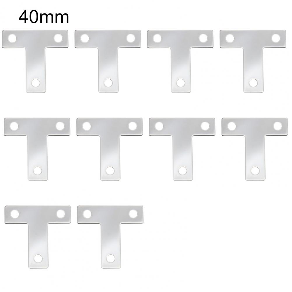 

10Pcs 40/50/60/80mm T Shape/L Shape Corner Bracket Not Easy to Rust Humanized Design Professional Corner Bracket for Door