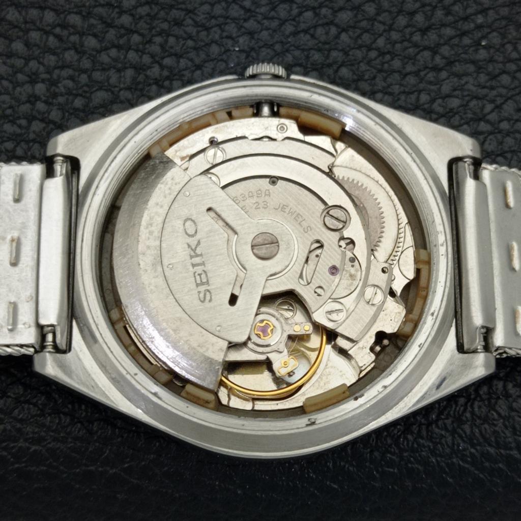 AUTOMATIC VINTAGE SEIKO JAPAN 6349A MENS GREEN COLOR DIAL WATCH A700492-5 R203-a700492