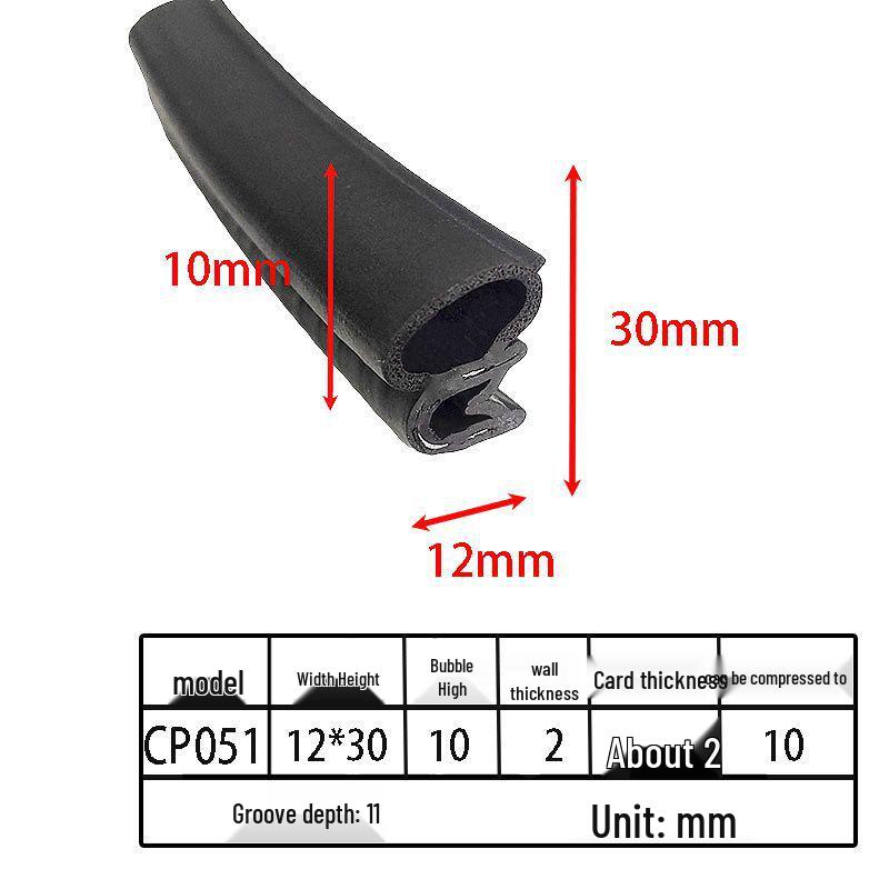 Customizable EPDM U-Shaped Rubber Sealing Strip for Electrical Cabinets and Car Doors