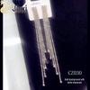Elegant Black Long Tassel Rhinestone Earrings with Inlaid Diamonds