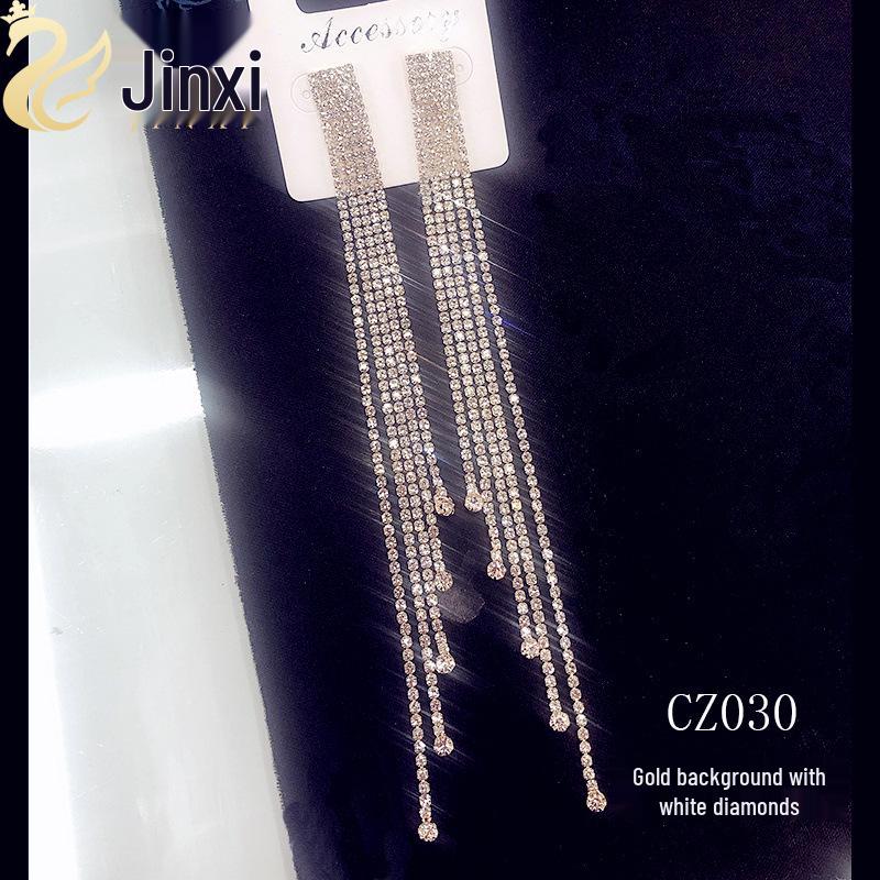 

Креативные серьги-кисточки со стразами и бриллиантами для женщин - Модные серьги для свадеб и дней рождений