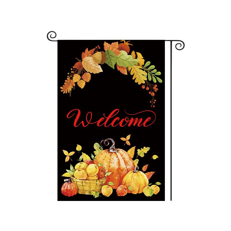 Thanksgiving Pumpkin Harvest Garden Flag for Outdoor Autumn Decor