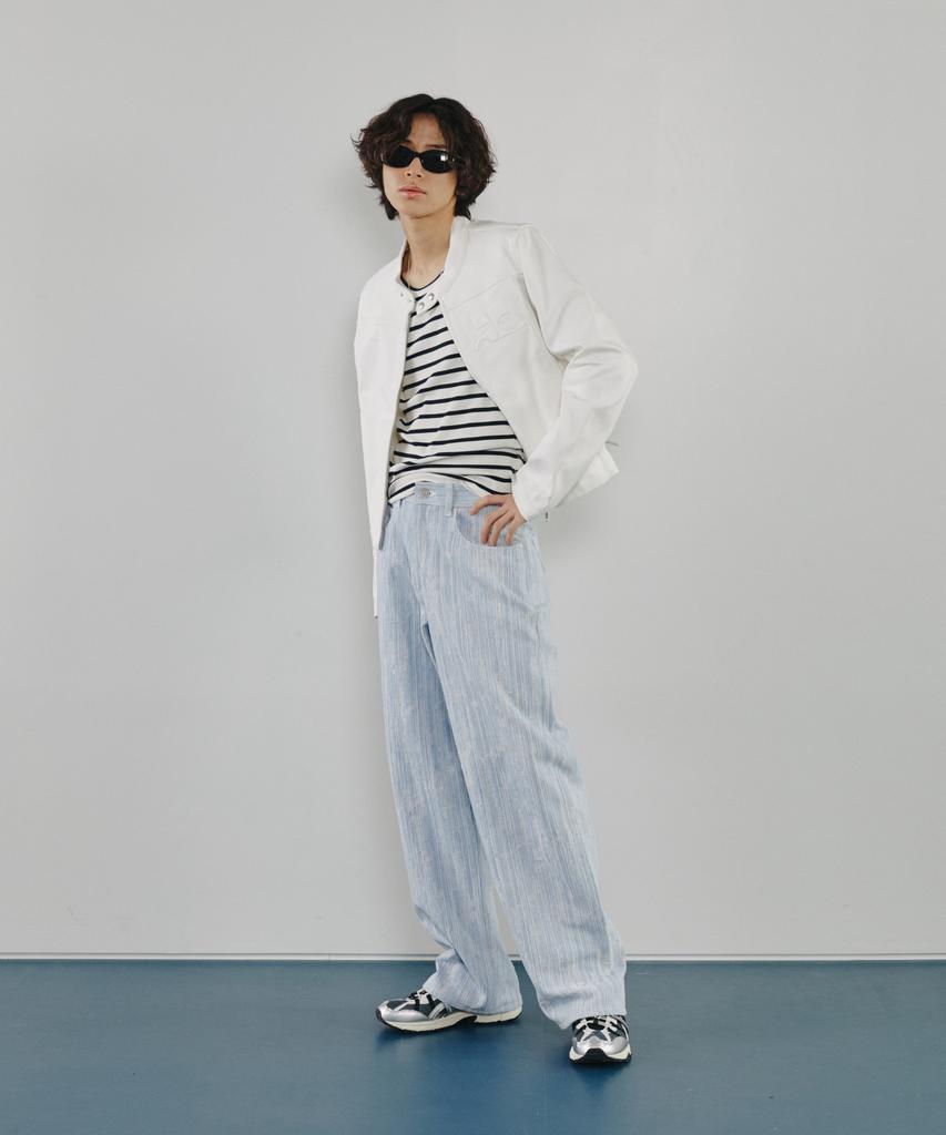 Modenaleudeo Ete Lane Wide Denim Pants (Light Wash)