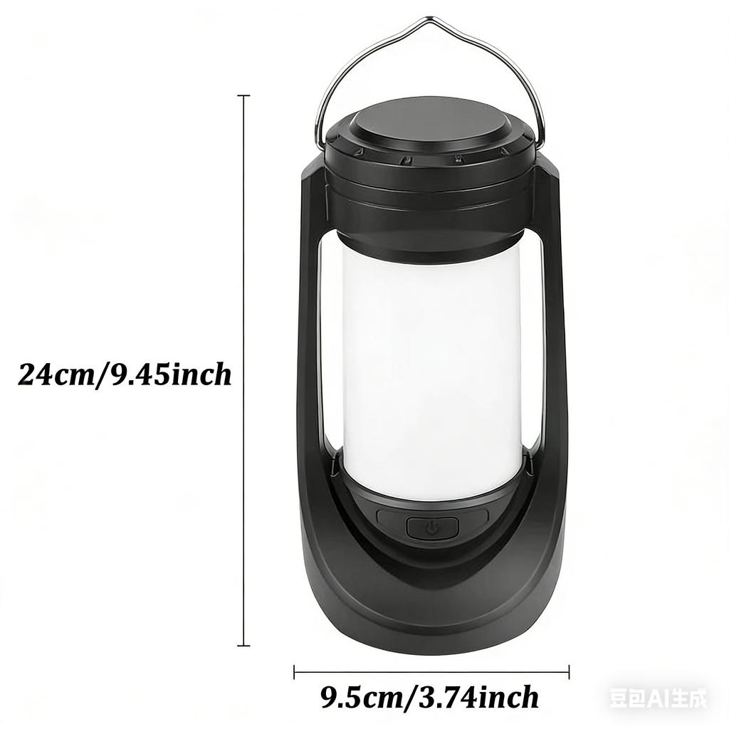 Solar Camping Light 6 Mode Emergency Lights Rechargeable Outdoor Waterproof Flashlight Lighting