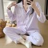 Women's Cloud Cotton Lace Pajama Cardigan Set - Spring & Autumn Collection