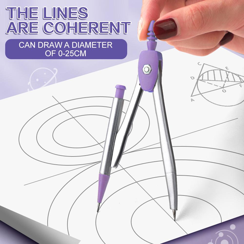 8pcs School Protractor-Compass Set,Circle Drawing Tools With Ruler,Students Stationery Professional Compass Ruler Drawing Tool
