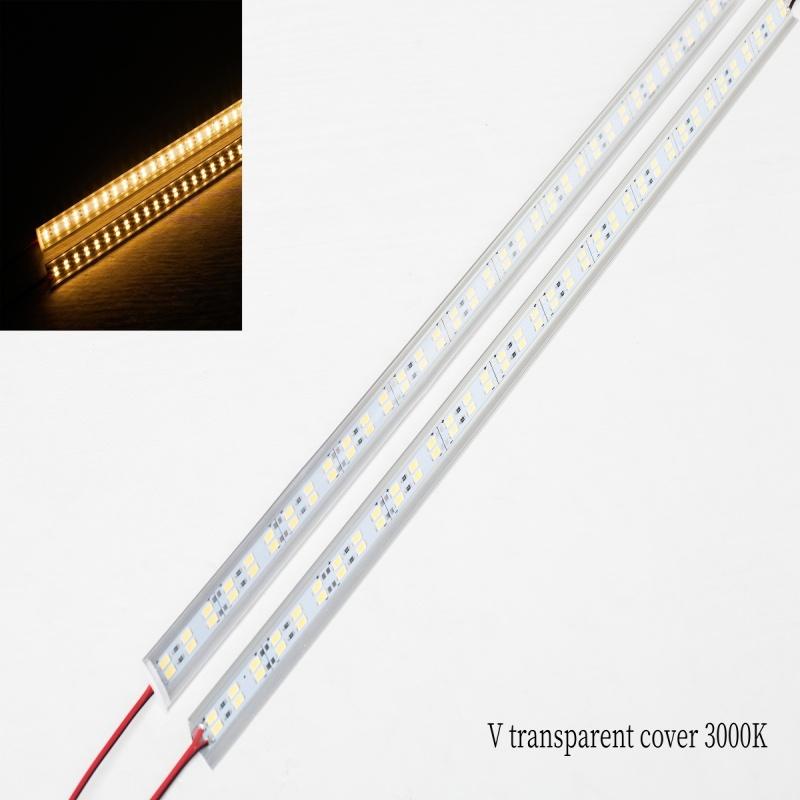 1Pcs Super Bright 72LEDs LED bar DC12V 50cm kitchen storage shelf LED profile aluminum channel rigid strip for indoor lighting