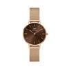 [Official Shop/2-Year Warranty/Authentic Import] Daniel Wellington DW Women's Petite Amber 32mm Watch, Stylish Rose Gold and Brown Watch, Popular, Cut