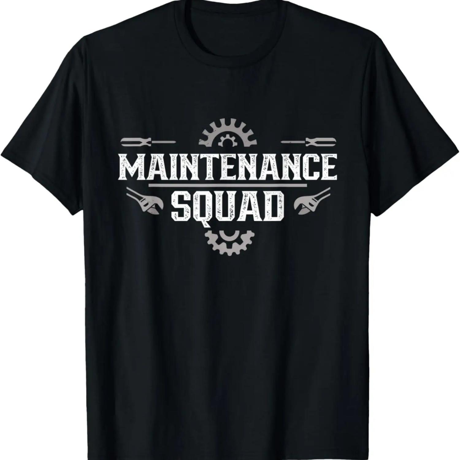 Maintenance Squad Worker Maintenance Man Technician Men T-Shirt S