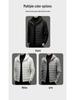 Men's Hooded Lightweight Down Jacket - Stylish Patchwork Short Coat for Fall and Winter Warmth