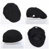 Men Women Vintage Solid Flat Cap 65% Cotton Newsboy Ivy Hat Adjustable Beret Painter Cap Retro British Forward Cap