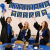 Graduation Party Banner Congrats Grad Hanging Decoration for Graduation Ceremony Celebration Indoor Outdoor Use Durable Material