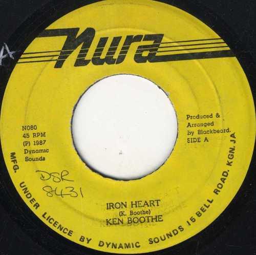 

7inch Record KEN BOOTHE THE RING CRAFT POSSE Iron Heart Concrete City N080 Nura 1987 Jamaica Reggae Ska Dub Used