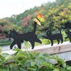 3Pcs Set Cute Cat Outdoor Statues Butterfly Decorative Animal Garden Ornaments  Home Decoration