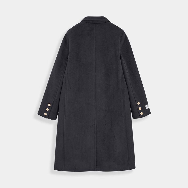 IEF Petite British Style Quilted Wool Coat