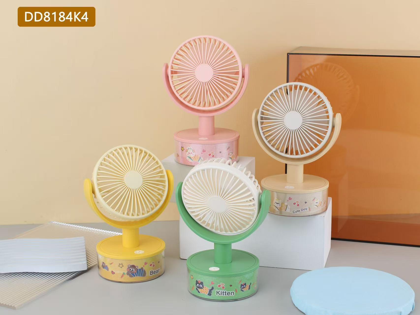 

Cartoon Mini Rechargeable USB Desktop Fan for Dorms & Offices 1
