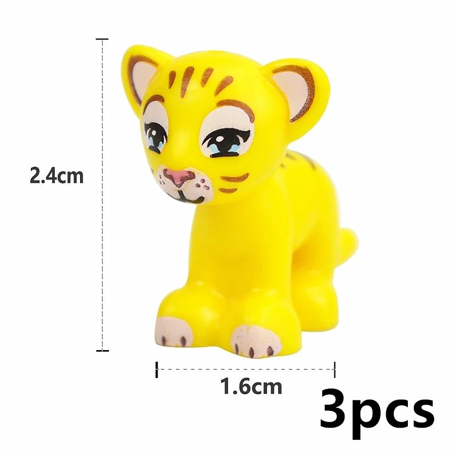 MOC Blocuri de Construcție Animale Particule Mici Scenă Tigru Oaie Rață Cal Balene Model Educațional Zoo Asamblat Cadou DIY Cărămizi Jucărie