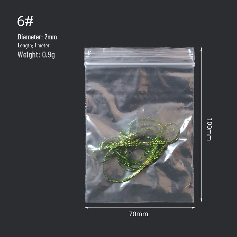 Egret Metal-Colored Flat Strip Iridescent Nymph Skin for Fly Tying