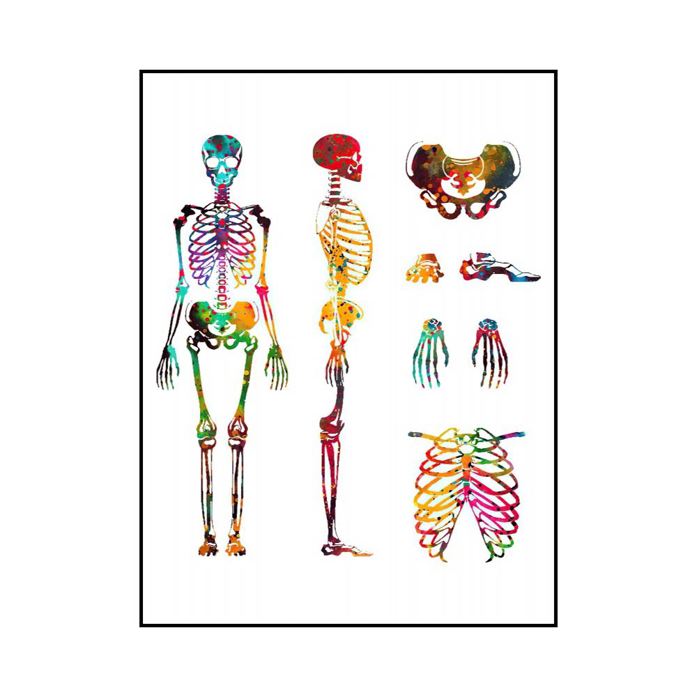 Abstract Organs Heart Skeleton Teeth Painted Wall Art Posters Home Room Decoration Canvas Painting Murals Pictures Print Artwork