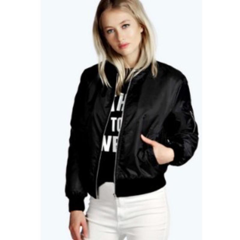 Spring Autumn Women Jackets Fashion Basic Bomber Jacket Streetwear Long Sleeve Coat Solid Color Casual Outerwear