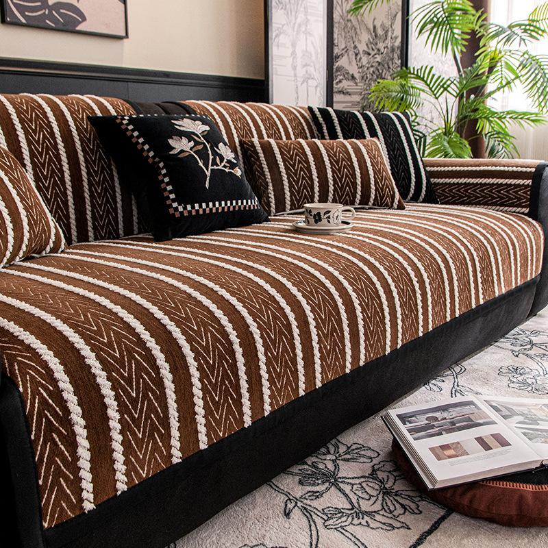 

Накладка на диван универсальный чехол на диван 2025 новый современный фиксированный нескользящий кожаный чехол на диван ткань полотенце подушка для сиденья 90*180cm