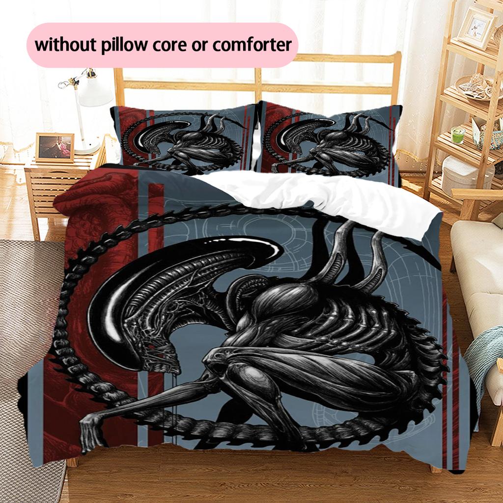 Cartoon Pattern Bedding Quilt Set Quilt Cover Pillowcase Home Decoration Birthday Gift (1 * Duvet Cover + 2 * Pillowcase, Without Core)