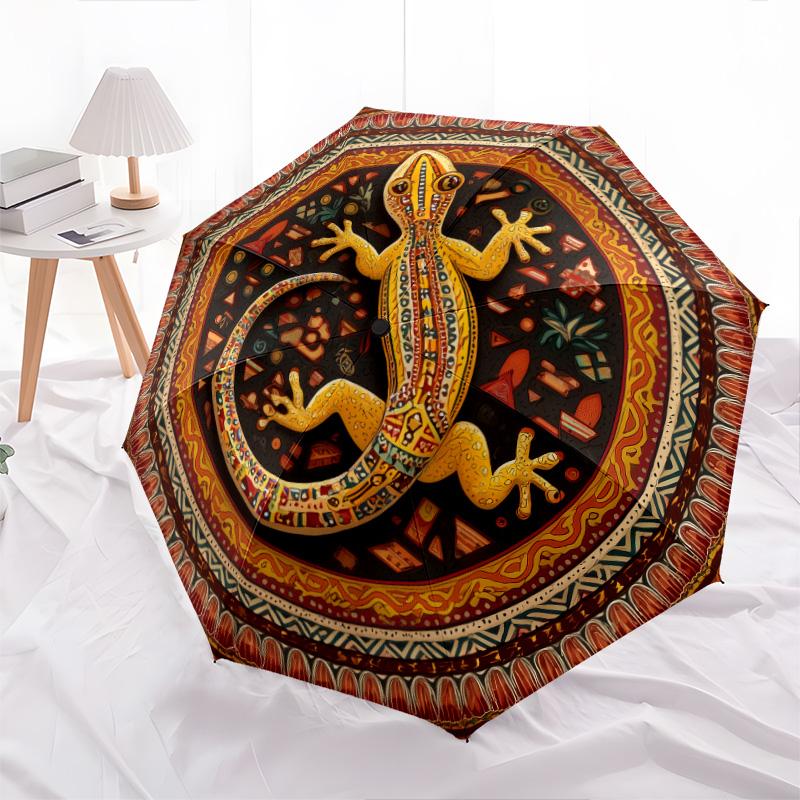 

0106 Vintage Animal Patterns pattern, automatic folding umbrella, portable and foldable design, 8 ribs, a Christmas or birthday gift.