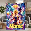 Dragon Ball Custom Flannel Blankets Soft Warm Cozy Throws for Home Decor Holiday Gifts