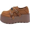 [Youshilai] Fashion Platform Loafers Women's 2025 Spring New Retro Temperament Casual Versatile Small Leather Shoes