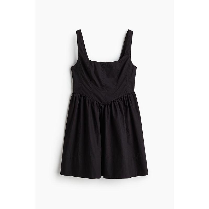 

Женское платье-майка HM 2025 Лето Новинка Без рукавов С открытой спиной Квадратный вырез Отпускной стиль Юбка 1273504