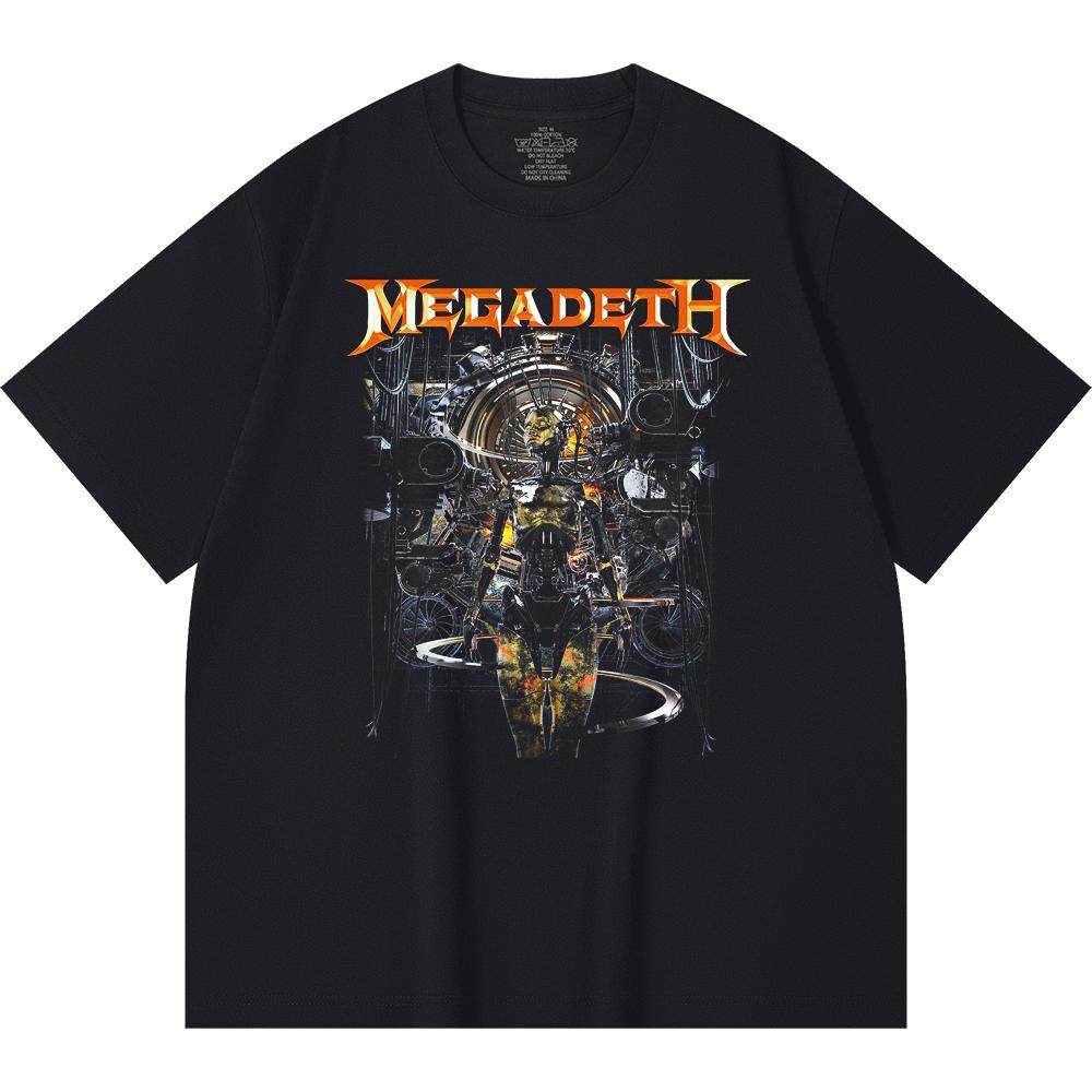 T-shirt Heavy Metal 230 g/m² 100% Bawełna Z Nadrukiem Zespołu Rockowego Popularnej Muzyki Unisex Ciężki Bawełniany T-shirt