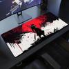 Japanese Samurai Mouse Pad Desk Mat XXL Black and White Gaming Keyboard Mat Large Oni Samurai Deskpad Ghost of Tsushima Mice Pad