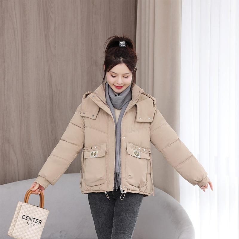 Down cotton-padded clothes women's new winter fashion warm cotton-padded clothes small hooded student fashion cotton-padded jacket
