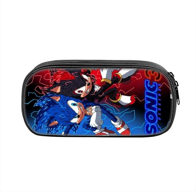 Sonic Cartoon Character Printed Student Single Layer Stationery Storage Bag For School And Gift