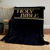 Holy Bible Text Blanket  Printed Blanket for Living Room Bed Couch Lunch Break Soft Cozy Blanket for Friend's Festival Gift